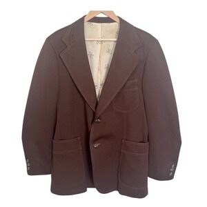 VTG 70's Levi's Panatela Sport Coat Blazer Mens 44R  Brown USA Made